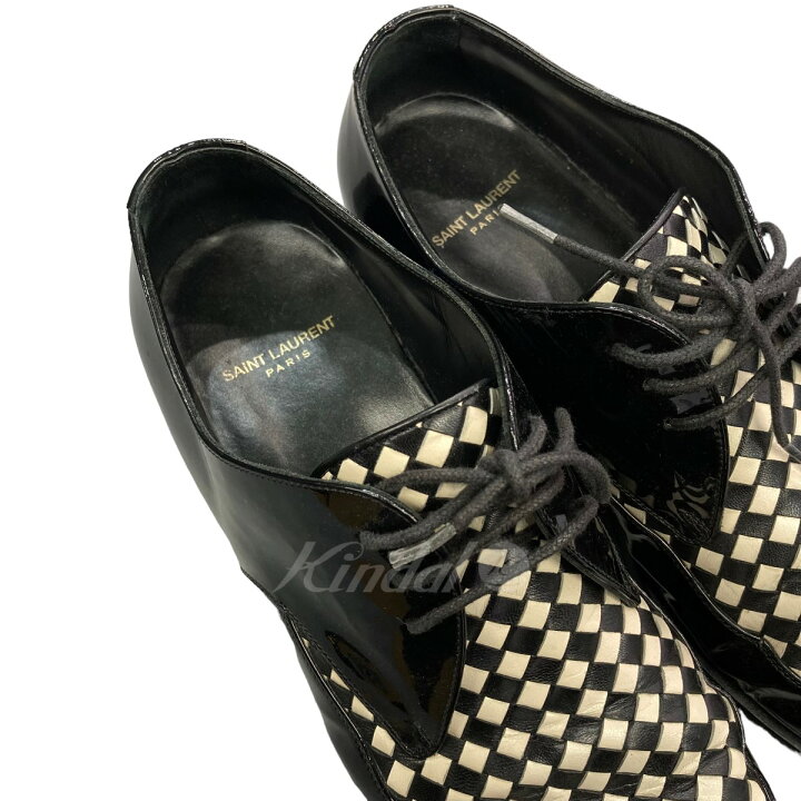 楽天市場】【中古】SAINT LAURENT PARIS エナメルレースアップシューズ 