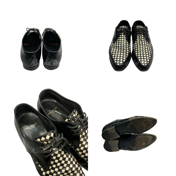 楽天市場】【中古】SAINT LAURENT PARIS エナメルレースアップシューズ 