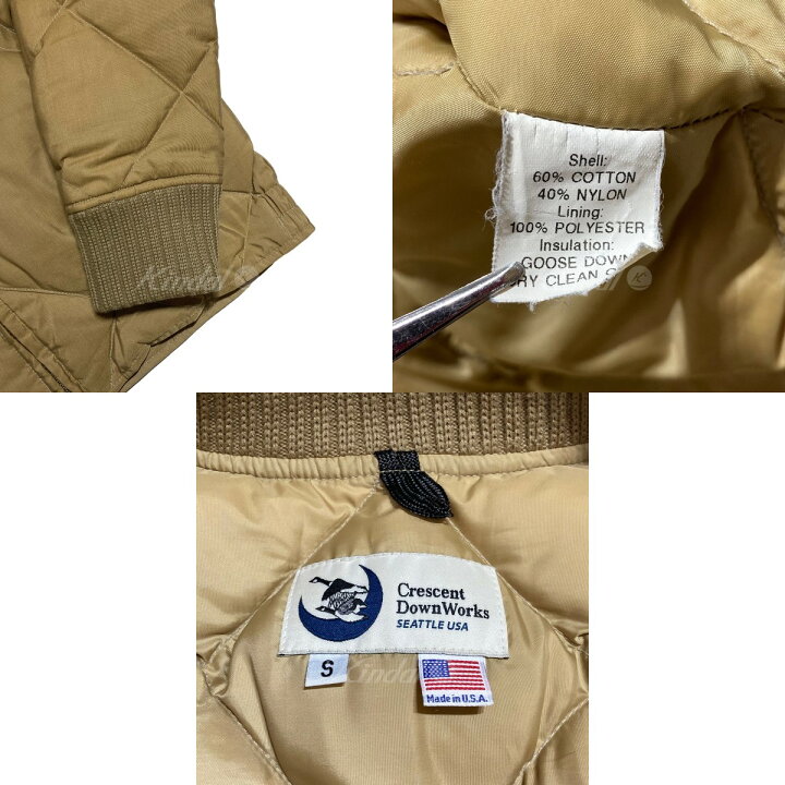 楽天市場】【中古】Crescent Down Works キルティングダウンジャケット 