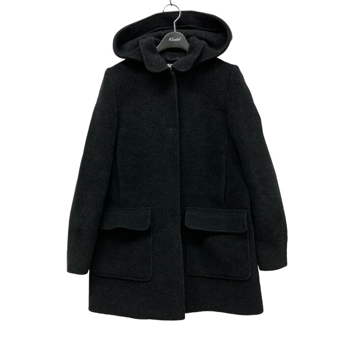 楽天市場】【中古】miu miu ウールハーフコート MS772 ブラック サイズ  