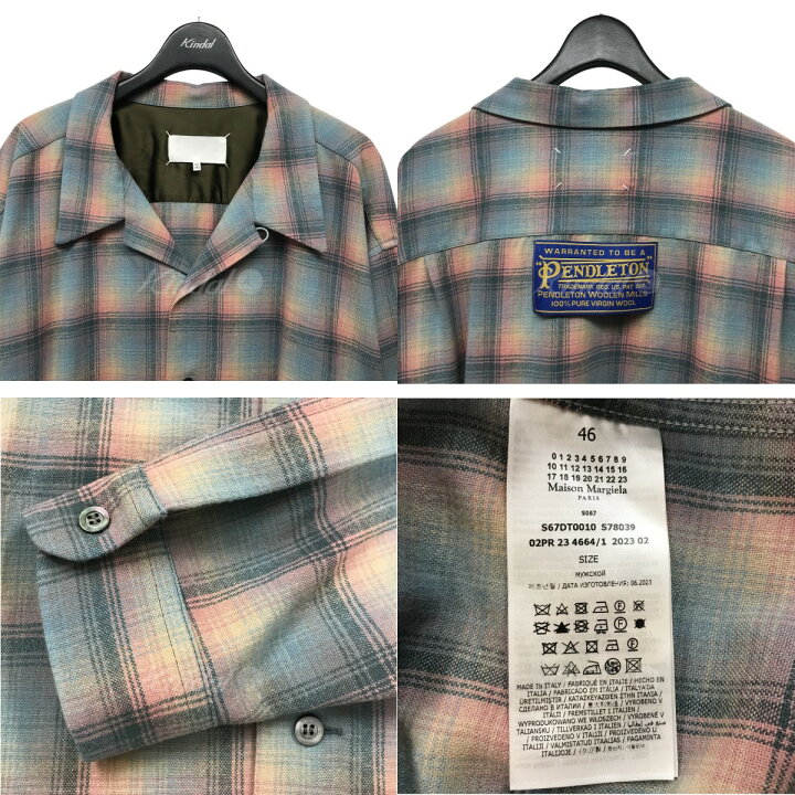 楽天市場】【中古】Maison Margiela×PENDLETON 23AW オープンカラー 