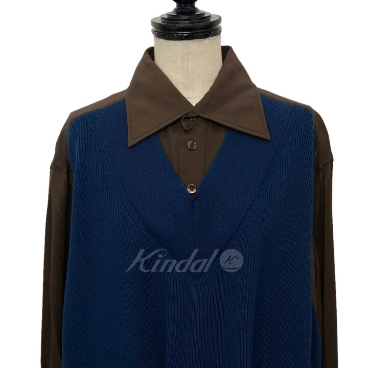 楽天市場】【中古】Maison Margiela ニット切替レイヤードシャツ 