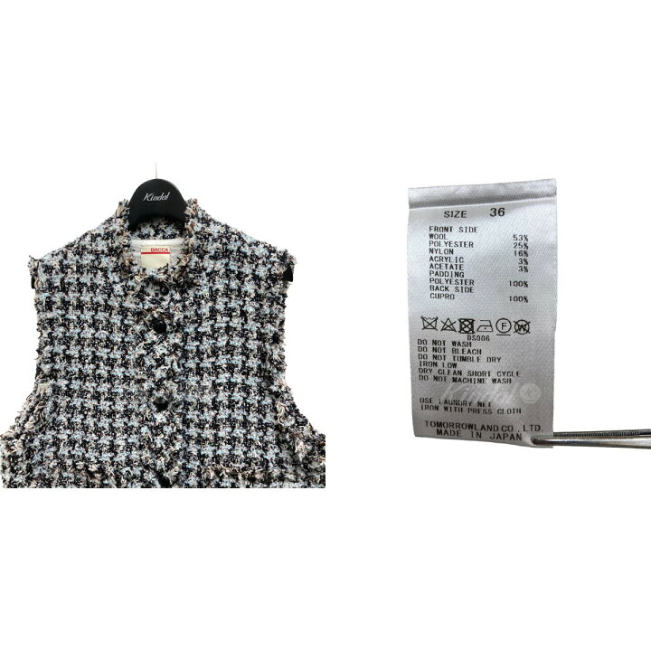 バッカ 22AW ﾊｳﾝﾄﾞﾄｩｰｽ ﾂｲｰﾄﾞﾍﾞｽﾄ 36
