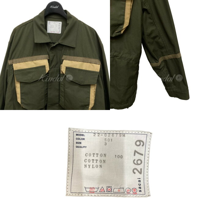 楽天市場】【中古】sacai 22SS Cotton Weather Mix Blouson ブルゾン 