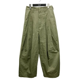 【中古】SHINYA KOZUKA　BAGGY PANTS 21SS 21015K40 オリーブ サイズ：XS 【171123】（シンヤコヅカ）