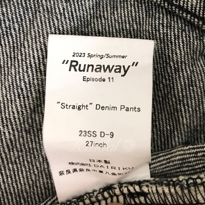 23ss Dairiku Straight Denim Pants w27