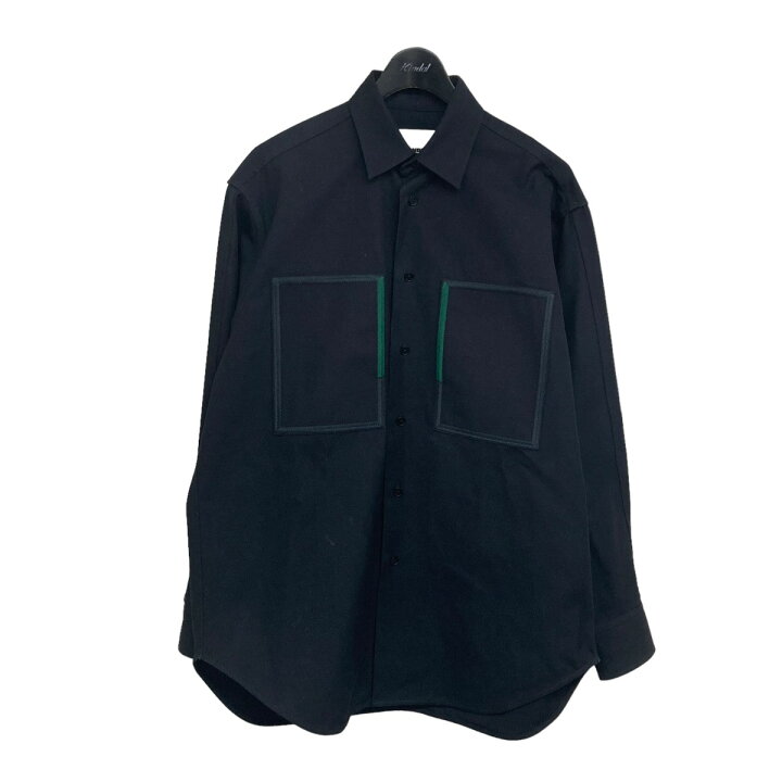 楽天市場】【中古】JIL SANDER フロント刺繍シャツジャケット ネイビー 
