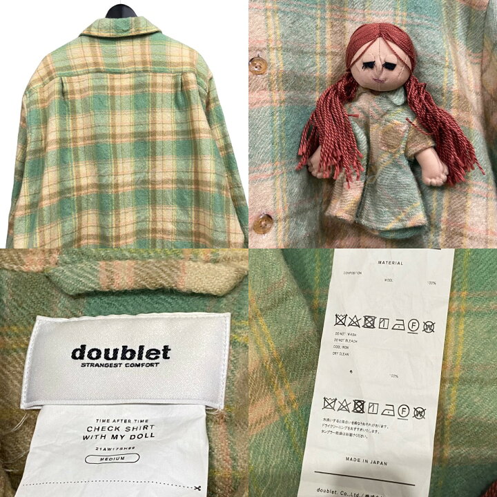 楽天市場】【中古】doublet 21AW「CHECK SHIRT WITH MY DOLL」チェック 