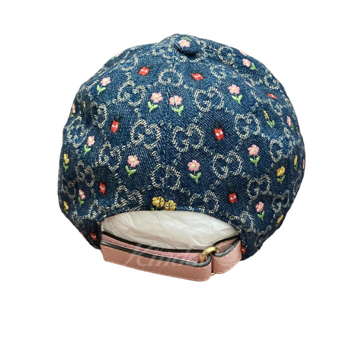 楽天市場】【中古】GUCCIエンブロイダリーデニムキャップ ネイビー 