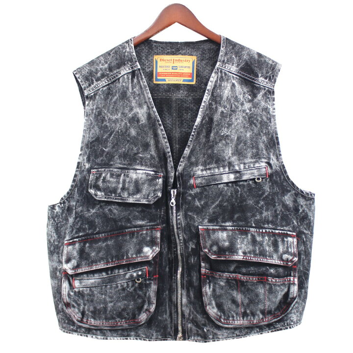 楽天市場】【中古】DIESEL by Glenn Martens23AW D-Samp DENIM VEST 