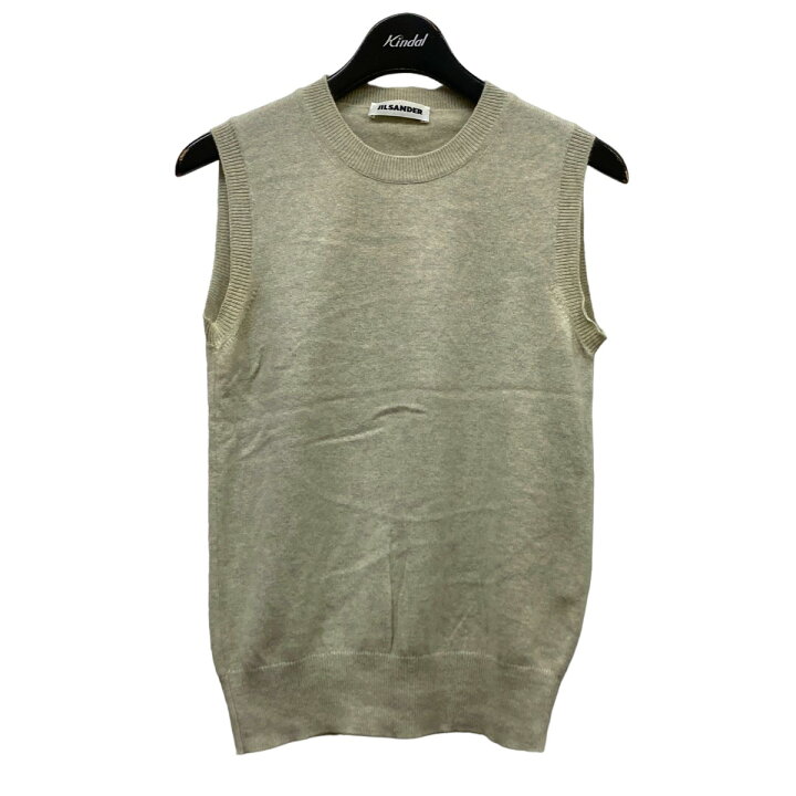 楽天市場】【中古】JIL SANDER カシミヤニットベスト 104642 ベージュ 