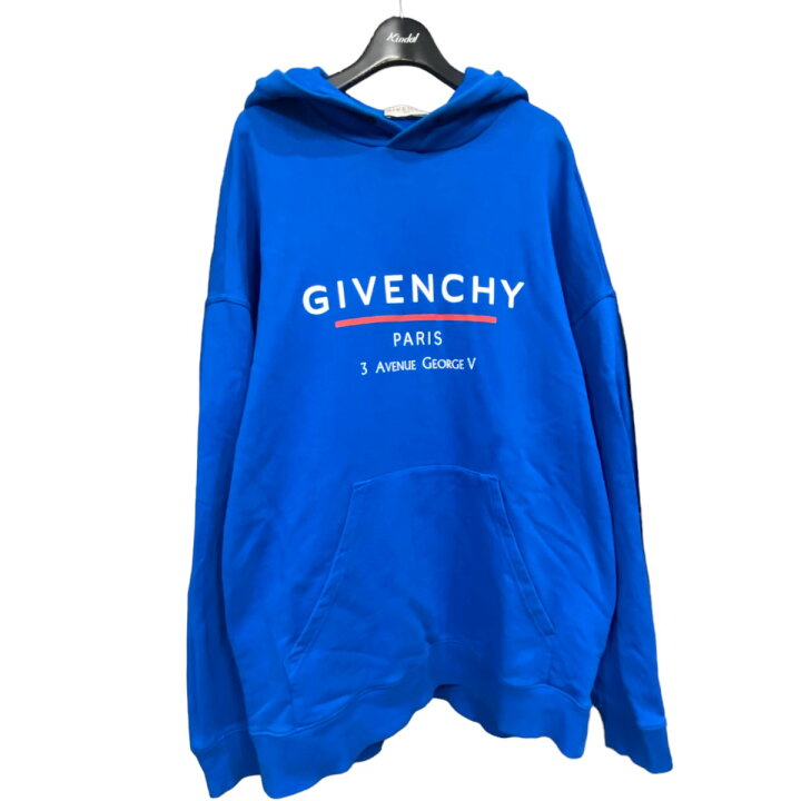 楽天市場】【中古】GIVENCHYロゴプルオーバーパーカー ブルー サイズ 
