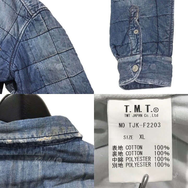 楽天市場】【中古】TMTダメージ加工デニム中綿ジャケット TJK-F2203  