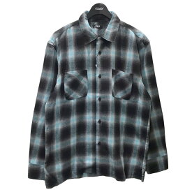 【中古】TMTチェック柄シャツ WOOLY PLAID SHIRTS shadow plaid ブラック・ブルー サイズ：XL【価格見直し】