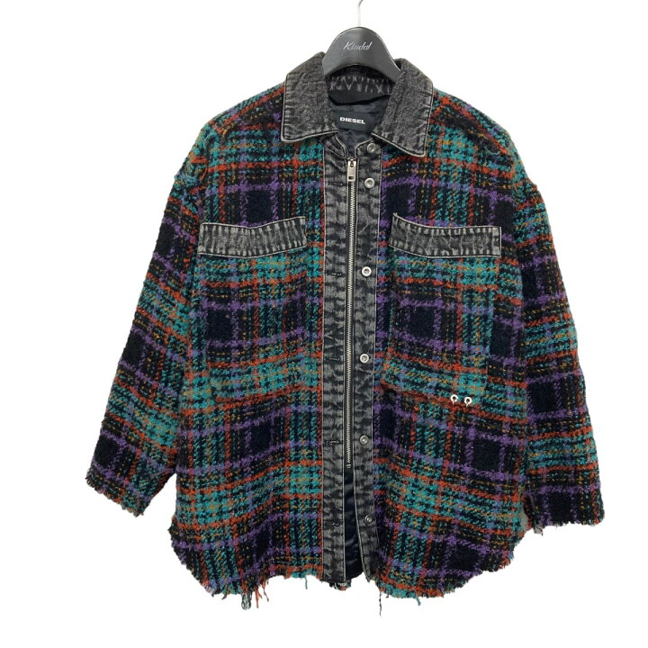 楽天市場】【中古】DIESEL中綿ツイードジャケット マルチカラー 