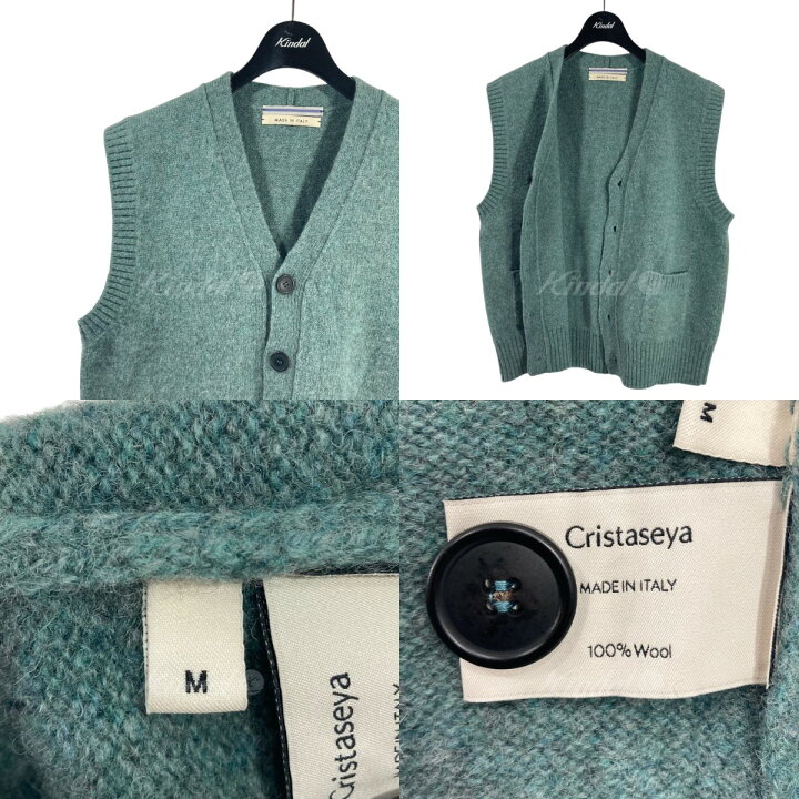 楽天市場】【中古】CRISTASEYAニットベスト SHETLAND GILET ターコイズ  