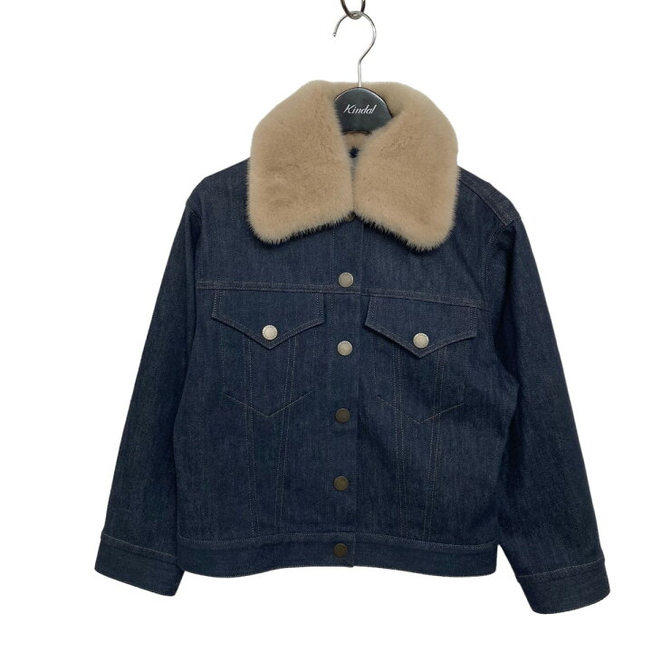 楽天市場】【中古】FOXEY Mink．デニムジャケット インディゴ サイズ 