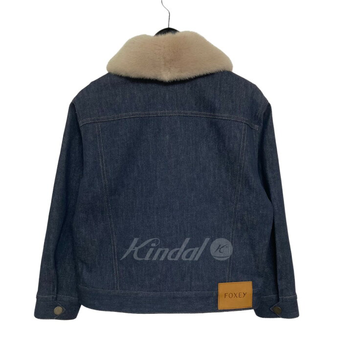 楽天市場】【中古】FOXEY Mink．デニムジャケット インディゴ サイズ 