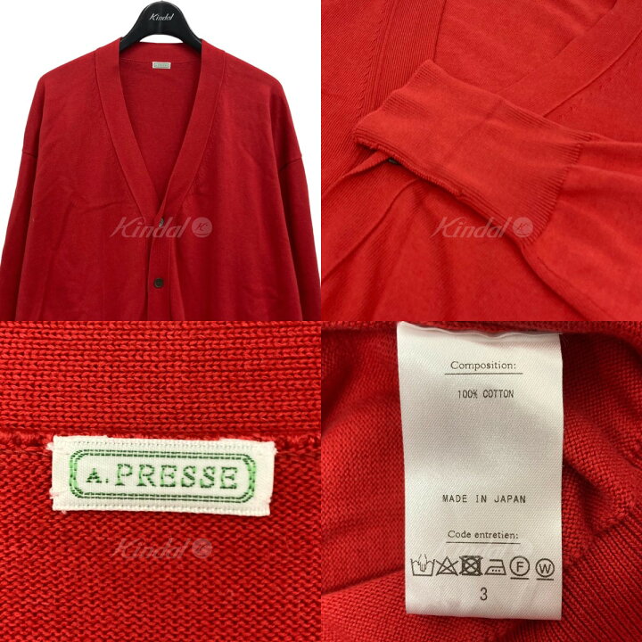 楽天市場】【中古】A．PRESSE 「Cotton Knit Cardigan」 コットン