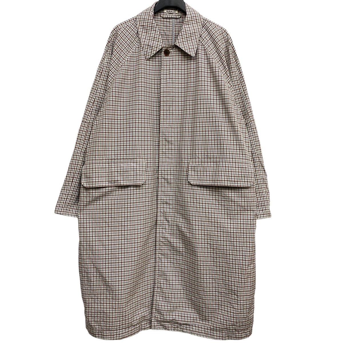 楽天市場】【中古】AURALEE FINX WEATHER CLOTH CHECK COAT防水