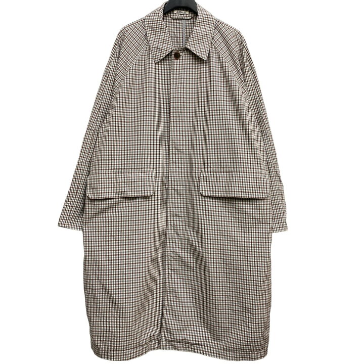 楽天市場】【中古】AURALEE FINX WEATHER CLOTH CHECK COAT防水 