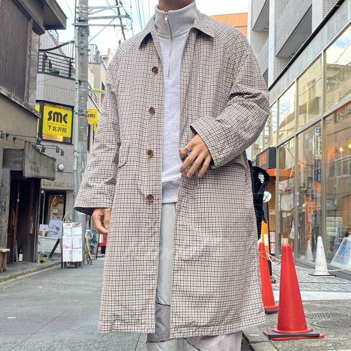 楽天市場】【中古】AURALEE FINX WEATHER CLOTH CHECK COAT防水 