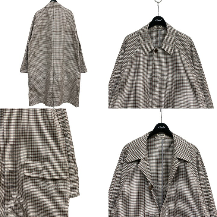 楽天市場】【中古】AURALEE FINX WEATHER CLOTH CHECK COAT防水 