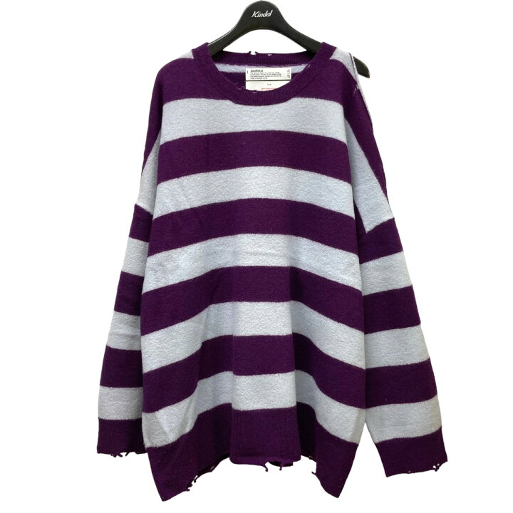 楽天市場】【中古】DAIRIKU 2022AW「Fulling Damage Border Knit 