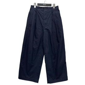 【中古】MAISON SPECIAL　VENTILE Gabardine Tow-Tuck Wide Pants タックワイドパンツ ネイビー サイズ：00 【191123】（メゾンスペシャル）