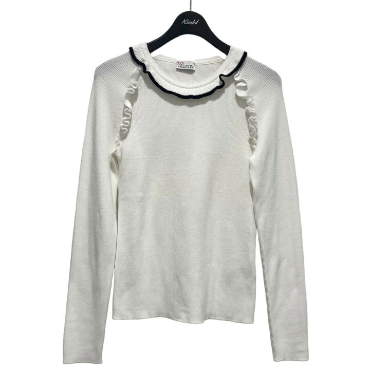 レッド・ヴァレンティノ RED VALENTINO フリルシャツ ホワイト サイズ 