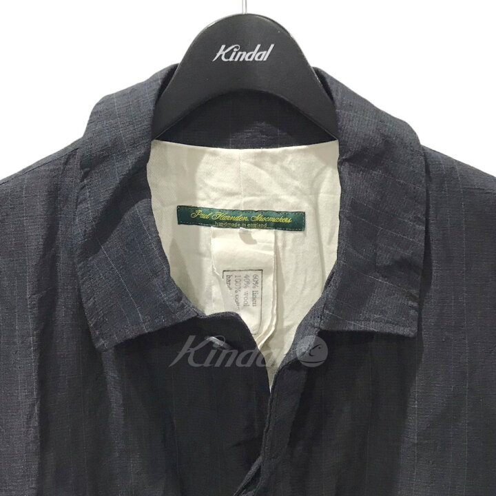 楽天市場】【中古】PAUL HARNDENリネンウールチェック柄コート Mac 
