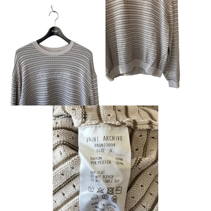 楽天市場】【中古】VAINL ARCHIVE22SS DAVID パンチングニット 