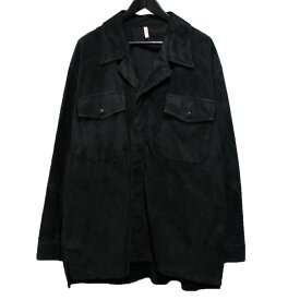 【中古】CCUWILLIAM OPEN COLLAR SHIRT JACKET シャツ ジャケット ブラック サイズ：2【価格見直し】