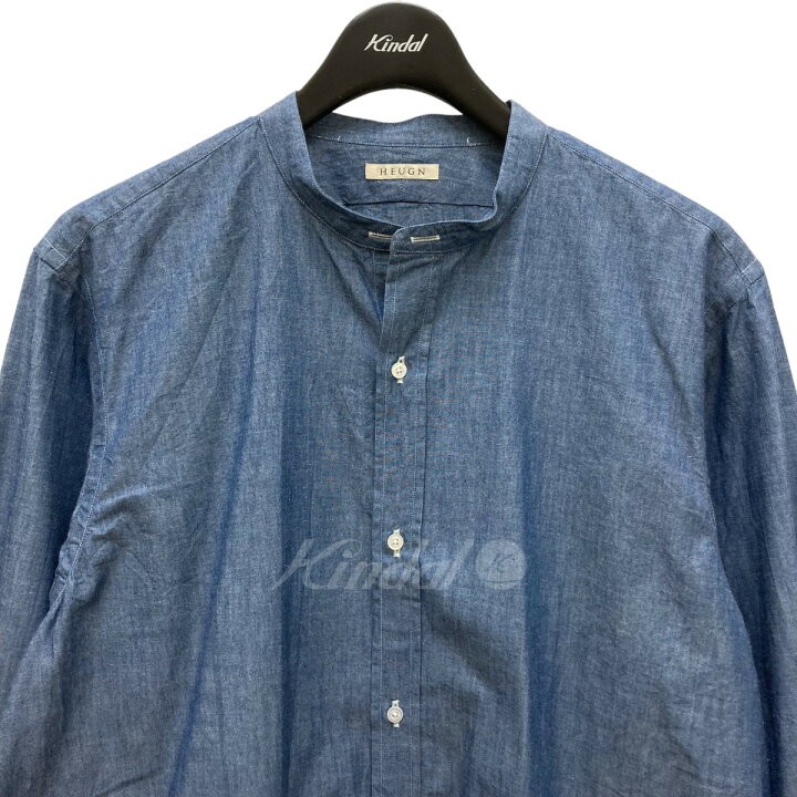 楽天市場】【中古】HEUGN バンドカラーシャツ SHIRT023 ライトブルー 
