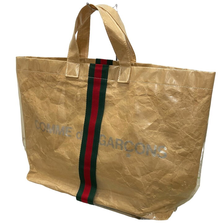 楽天市場】【中古】COMME des GARCONS×GUCCIPVCトートバッグ ベージュ  