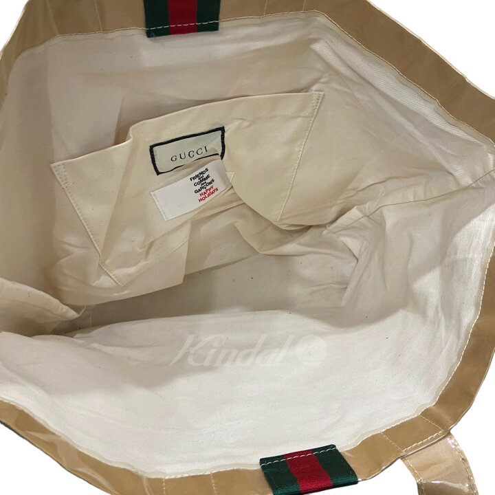 楽天市場】【中古】COMME des GARCONS×GUCCIPVCトートバッグ ベージュ  