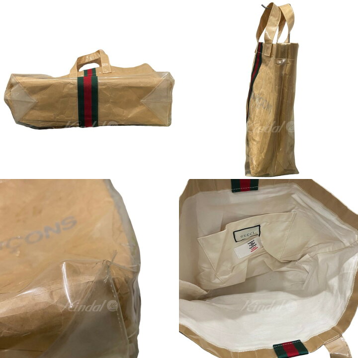 楽天市場】【中古】COMME des GARCONS×GUCCIPVCトートバッグ ベージュ  