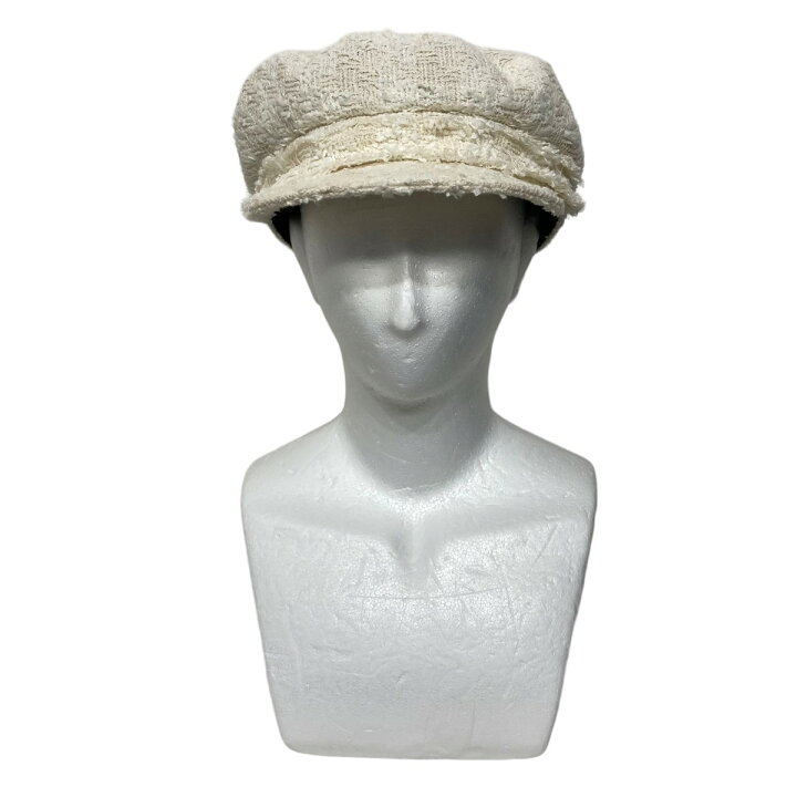 楽天市場】【中古】CHANEL ツイードキャスケット ホワイト サイズ 