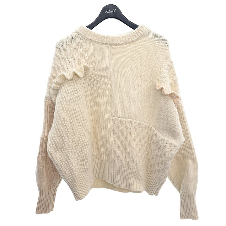楽天市場】【中古】machattフリルパッチワークニット オフホワイト 