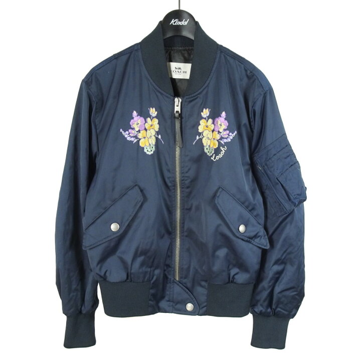楽天市場】【中古】COACH MA-1ジャケット F72441 ネイビー サイズ：XS  