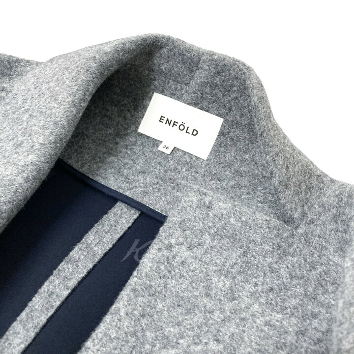 楽天市場】【中古】ENFOLD ウールボンディングアシンメトリーカラー  