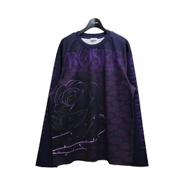 【中古】BURBERRY by DANIEL LEE23AW ｢ROSE PRINT TOP」ローズプリントトップ 8077332 パープル（リボン） サイズ：M【価格見直し】