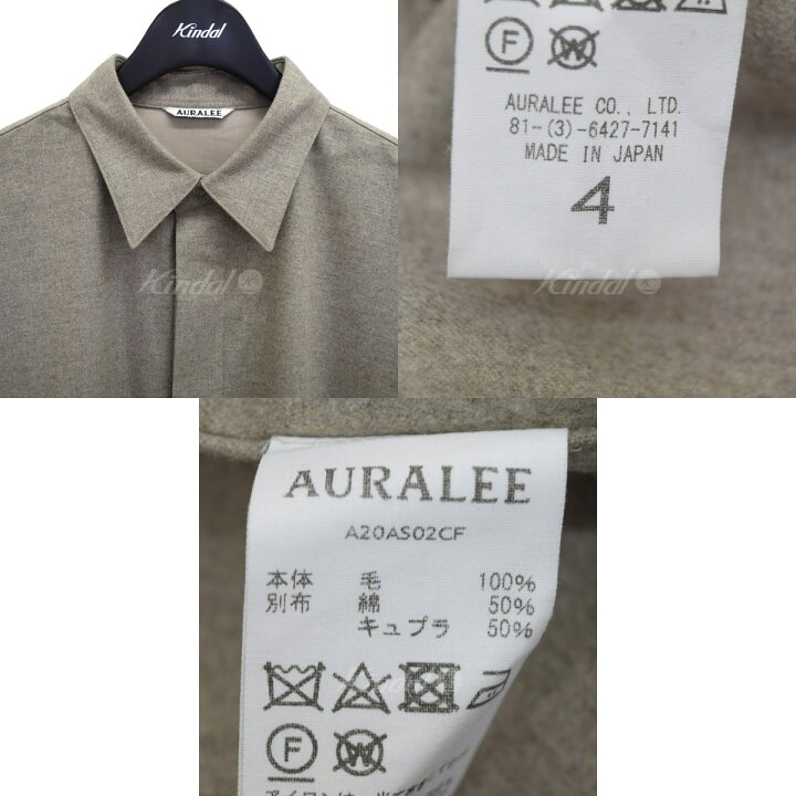 楽天市場】【中古】AURALEE WOOL FULLING FLANNEL CLOTH SHIRTS ウール 