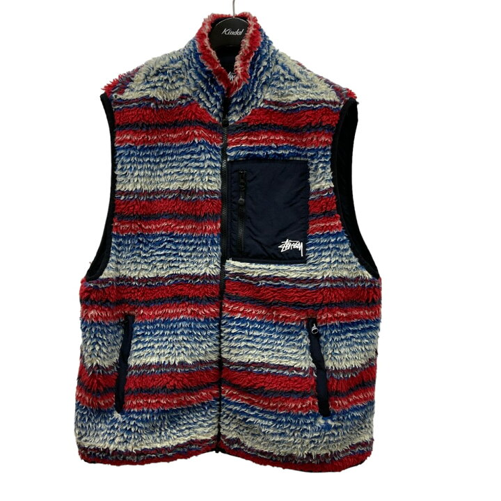 楽天市場】【中古】Stussy ｢STRIPED SHERPA VEST｣ 総柄フリースベスト 