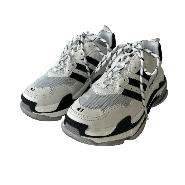 楽天市場】【中古】BALENCIAGA ×adidas 710021 TRIPLE S スニーカー 
