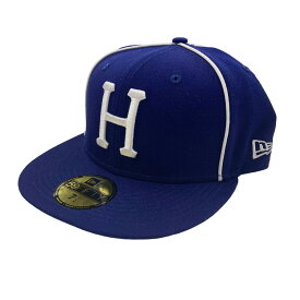 【中古】New Era×HUF「CLASSIC H 5950 NEW ERA HAT」 6パネルキャップ ブルー サイズ：7 1／2(59．6cm)【価格見直し】