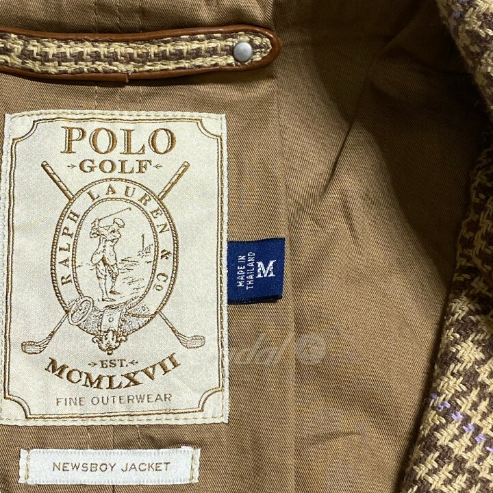 楽天市場】【中古】POLO GOLF SILK混 NEWS BOY JACKET グレンチェック 