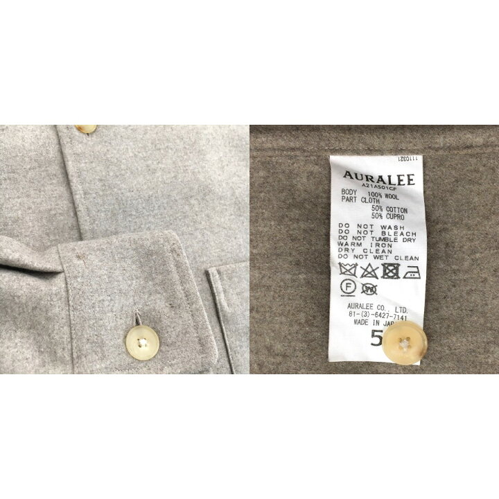 楽天市場】【中古】AURALEE ｢WOOL FULLING FLANNEL｣ウールシャツ 