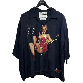 【中古】DAIRIKU　Pinup Girl Half Sleeve Shirt ネイビー サイズ：F 【271123】（ダイリク）