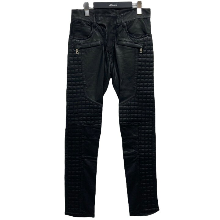 楽天市場】【中古】BALMAINバイカーレザーパンツ ブラック サイズ：27 